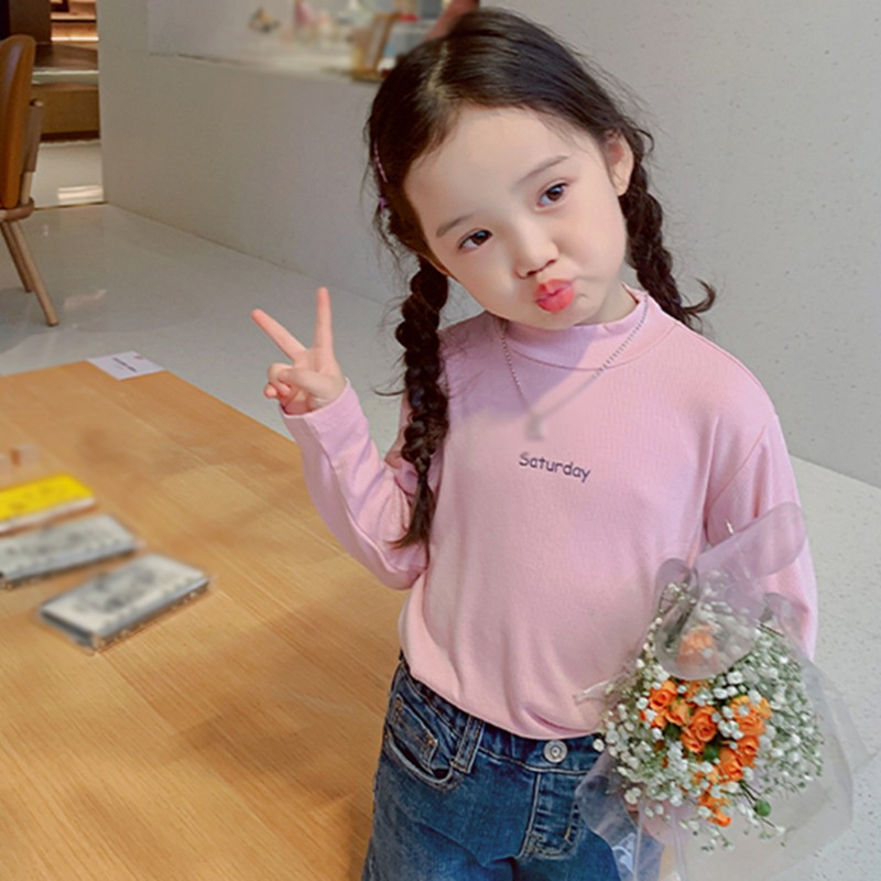 Áo thun dài tay cổ tròn mềm mại cho nữ