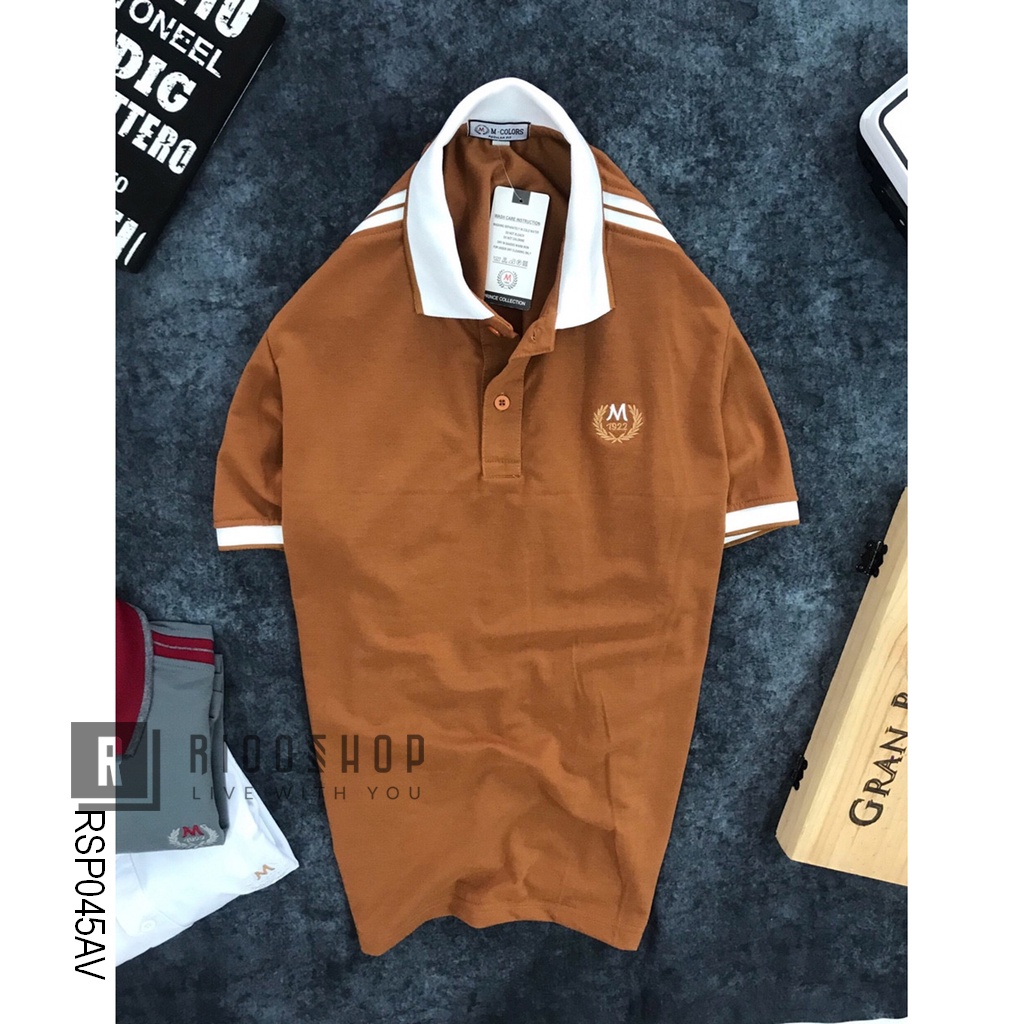 Áo thun nam polo cao cấp, áo thun nam ngắn tay có cổ M-COLOR 1933 RSP045 form rộng, đẹp, chất lượng, đơn giản, basic