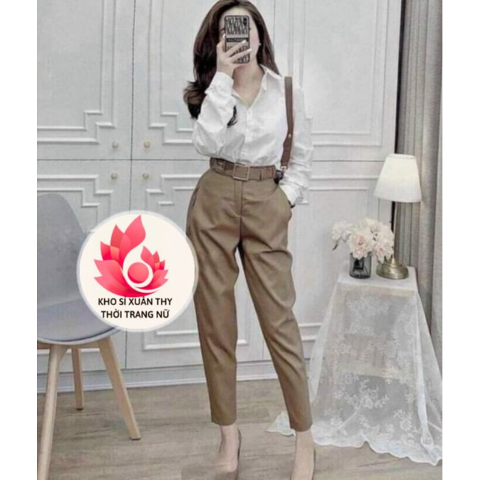 quần baggy dáng mới siêu xinh kèm đai bọc chun