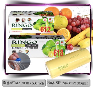 Màng bọc thực phẩm Ringo lớn ST612 (30cm x 500m), ST618 (45cm x 500m),ST412 (30cmx275m), ST418 (45cmx300m)