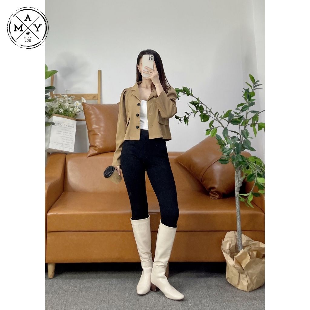 Quần Legging Xuất Hàn MAY.SINCE2011 Thiết Kế Ôm Body Tôn Dáng Chất Liệu Cotton Co Giãn Thoải Mái Bền Màu MAN03-0057