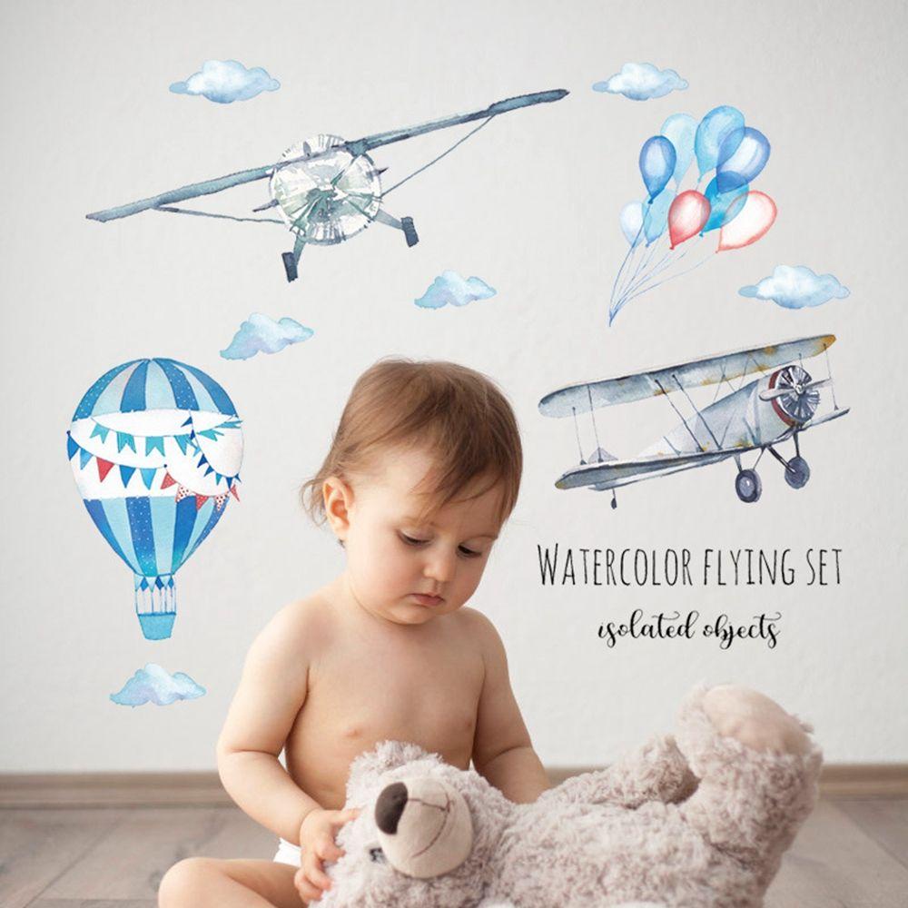 Sticker Dán Tường Họa Tiết Đám Mây Hoạt Hình Dùng Trang Trí Phòng Trẻ Em