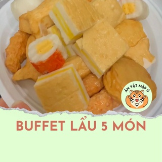 Combo buffet ăn lẩu chuẩn vị malay - 500g mix viên thả lẩu 5 loại eb tự chọn