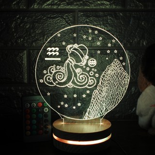 Đèn led 3D - Cung Hoàng Đạo - Bảo Bình