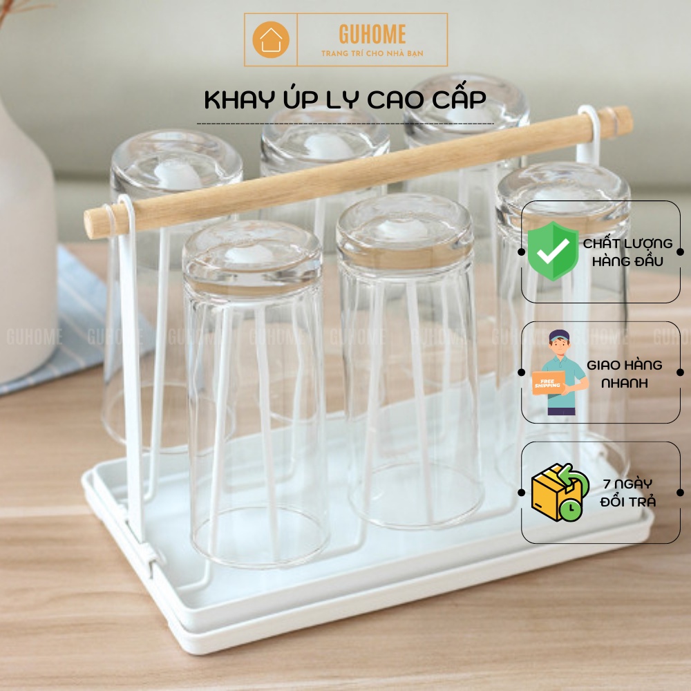 Khay Úp Ly, Giá Úp Cốc [Có Kèm Khay Hứng Nước]
