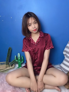 (Freesize Satin ) Đồ Bộ Pijama Satin Đùi