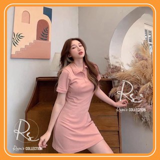Đầm Polo Body tay ngắn - Váy Polo dáng ôm chất cotton co dãn 4 chiều
