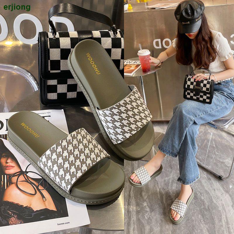 Dép Đi Trong Nhà Đế Dày Tăng Chiều Cao Chống Trượt Thời Trang Mùa Hè Cho Nữ