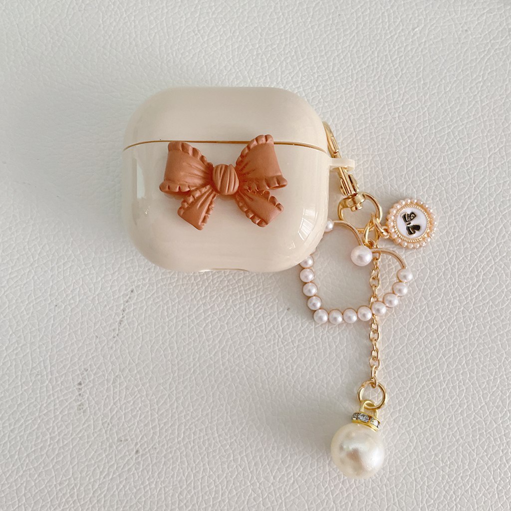 Vỏ Bảo Vệ Hộp Sạc Tai nghe không dây Lenovo LP40 Bằng TPU Mềm Hình Gấu Đính Hạt