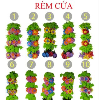 Rèm trang trí lớp học mầm non, mẫu giáo bằng xốp bitis.
