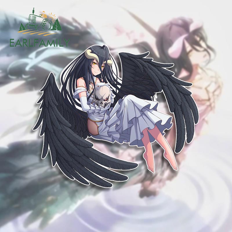 Miếng Dán Trang Trí Xe Hơi Chống Trầy Xước Chống Thấm Nước Họa Tiết Anime OVERLORD 13cm