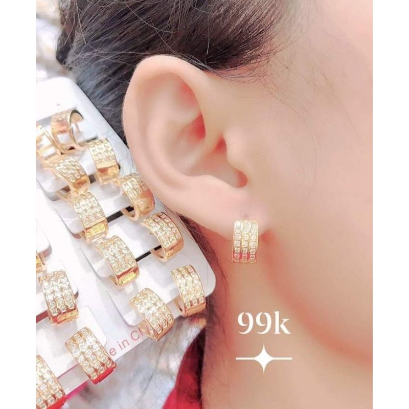 Đôi bông tai nữ mạ vàng xuping phong cách châu âu - Bền Màu - Mang đi chơi, đi tiệc rất sang