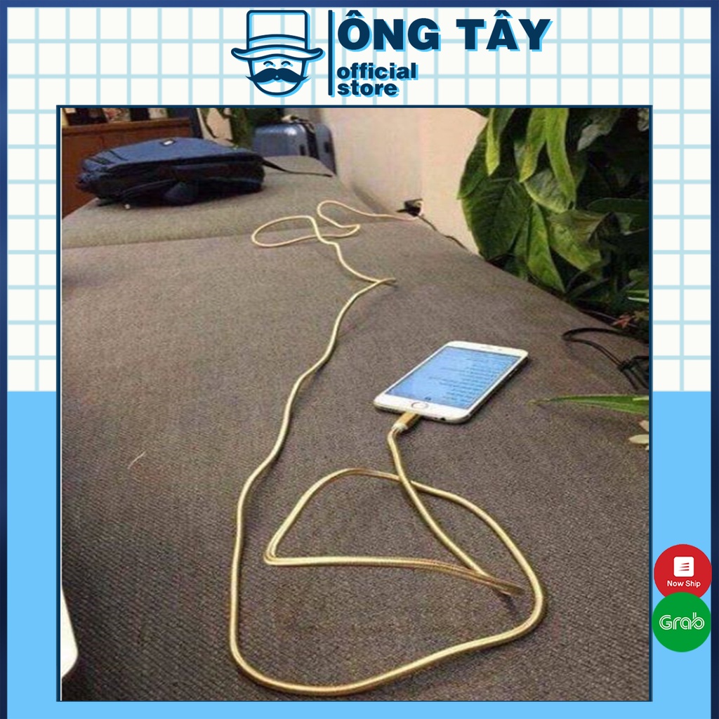 Cáp sạc bọc dù dài 3m cho điện thoại iphone và samsung