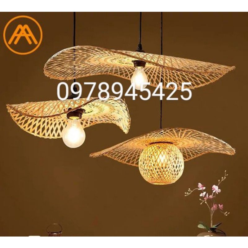 Đèn tre đèn mây tre đèn thả mây tre mã 21