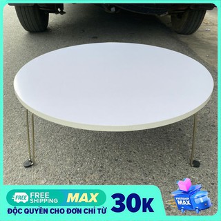 bàn tròn gỗ công nghệp phi 60 (màu trắng)