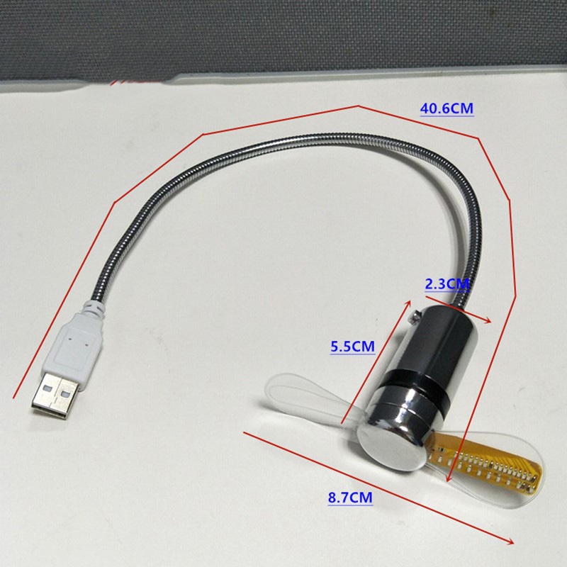 Quạt USB Mini Đa Năng Có Đèn Led Và Đồng Hồ Báo Thức Tiện Dụng -kimoanh058