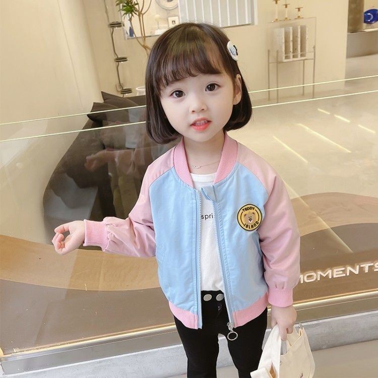 [Babycat] Hàng Có Sẵn Áo Khoác Bóng Chày Phong Cách Hàn Quốc Nhật Bản Thời Trang Xuân Thu Cho Bé Gái
