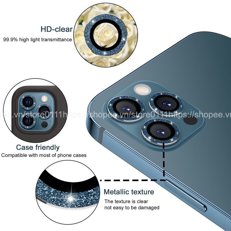 [ CÓ IPHONE 12 ] Viền bảo vệ camera iphone kiêm kính cường lực camera iphone 11/11promax /iphone 12/ iphone 12promax | BigBuy360 - bigbuy360.vn