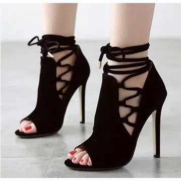 2016 Roman high-heeled sandals foot ring strap wash heel fish mouth comfortable all-match high-heeled sandals 4993 7LXD