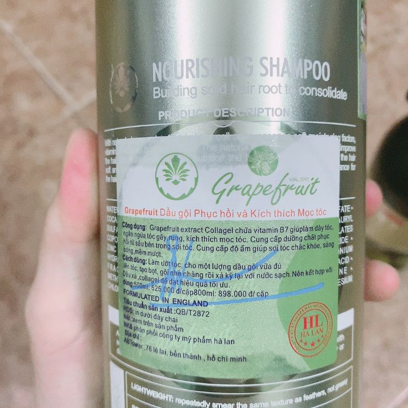 COMBO Dầu gội xả bưởi Valert Grapefruit chống rụng tóc - phục hồi