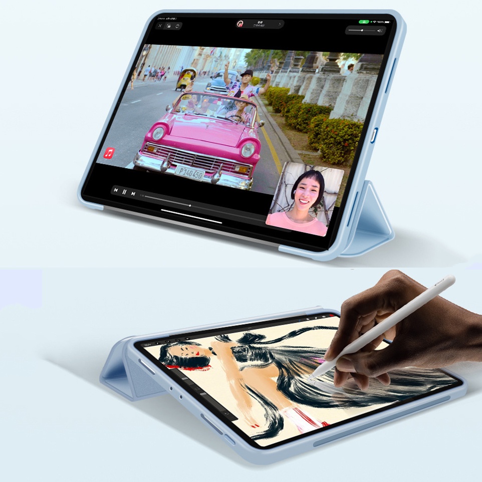 Ốp Bảo Vệ Máy Tính Bảng Bằng Silicon Mềm Siêu Nhẹ Cho iPad Pro11 Pro12.9 Air5 Air4 Mini 6 7 / 8 / 9th Gen 10.2 10.5 9.7 inch