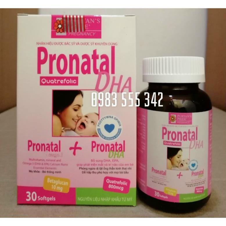 Pronatal DHA cung cấp dưỡng chất, bổ sung canxi, sắt và vitamin cho mẹ bầu và cho con bú