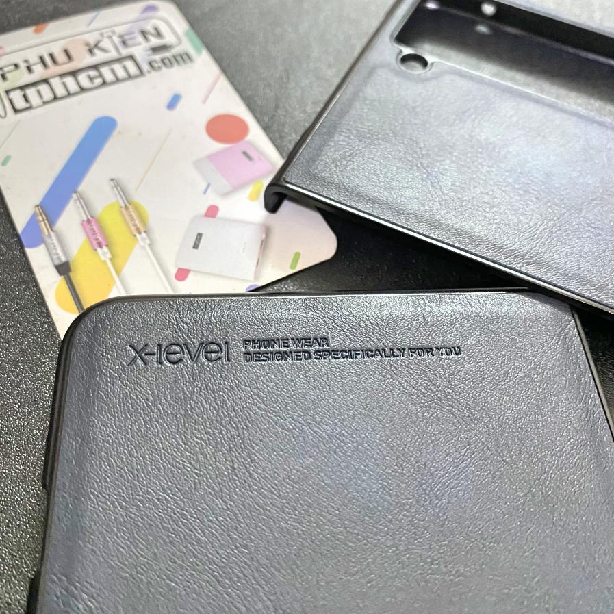 Ốp Lưng Samsung Z Flip 3 Nhựa Cứng Giả Da Hiệu X-level