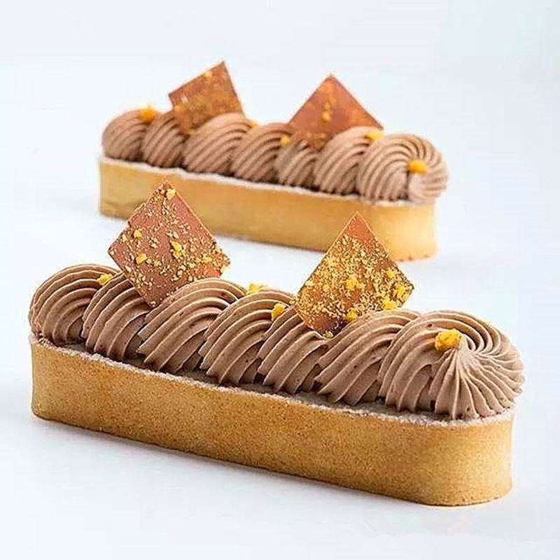 Aoto Khuôn Cắt Bánh Mousse Hình Chữ Nhật Mini Bằng Thép Không Gỉ