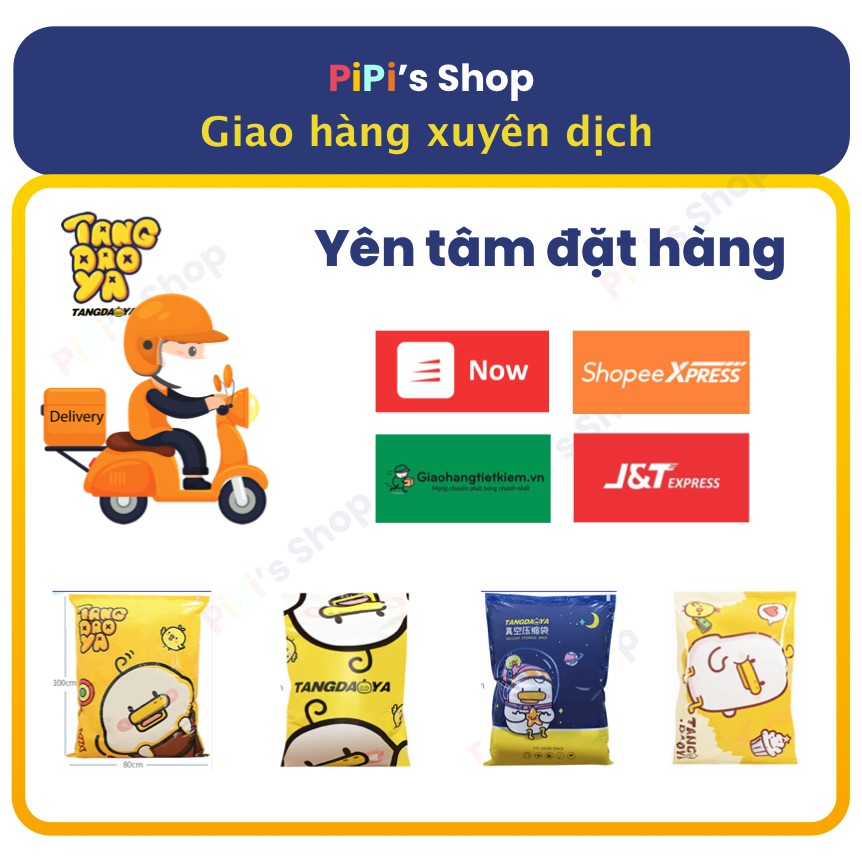 Túi hút chân không chính hãng TANGDAOYA chất PA/PE bảo quản quần áo chăn màn gối mền giày dép.