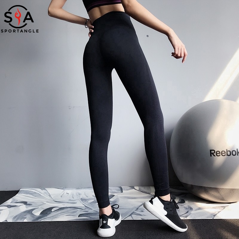 Quần legging lưng cao không đường may dành cho phái đẹp