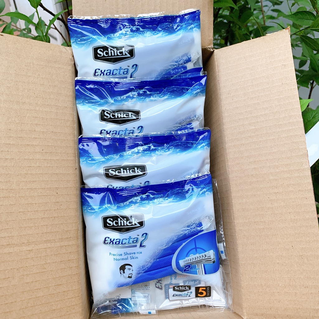 Dao cạo SCHICK EXACTA 2 dùng một lần (5 cái/vỉ) hàng chuẩn