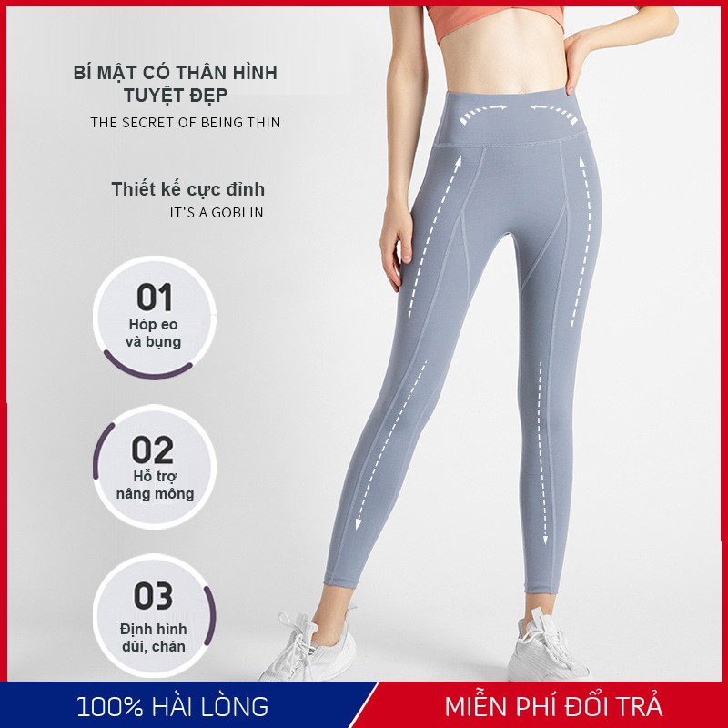 Quần tập gym, yoga nữ Louro, kiểu quần legging cạp cao định hình, thiết kế nâng mông, gen bụng, vải thể thao - QL109