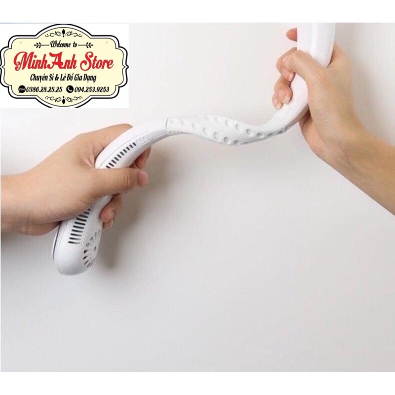Quạt mini đeo cổ không cánh Parrot thổi rộng 360 độ mát mẻ dễ chịu, có thể sử dụng trong 10h_BH 12 tháng. | BigBuy360 - bigbuy360.vn