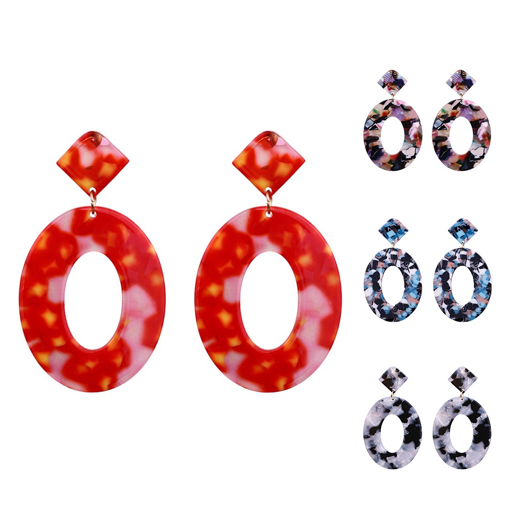 Đôi Bông Tai Họa Tiết Hình Học Thời Trang Cho Nữ