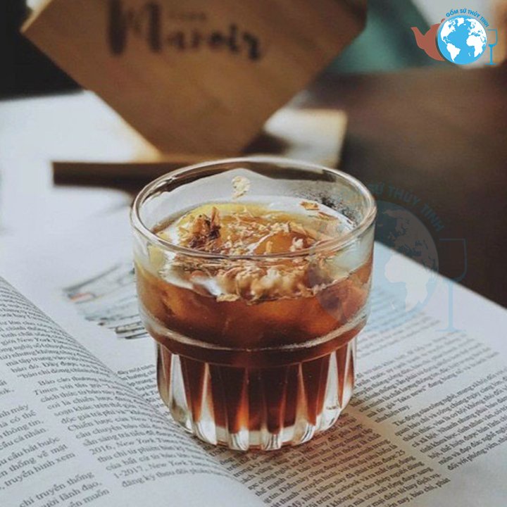 Ly Thủy Tinh cao cấp TarQ Rock 260ml, ly uống cafe sang trọng - LY1508