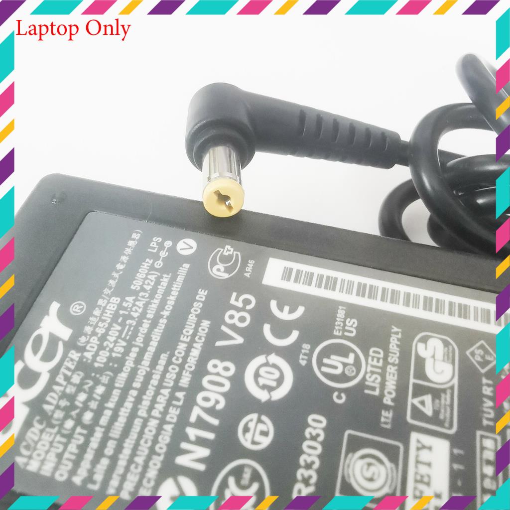 Sạc Laptop Acer 19V-3.42A-65W Zin chính hãng chân thường, adapter laptop acer