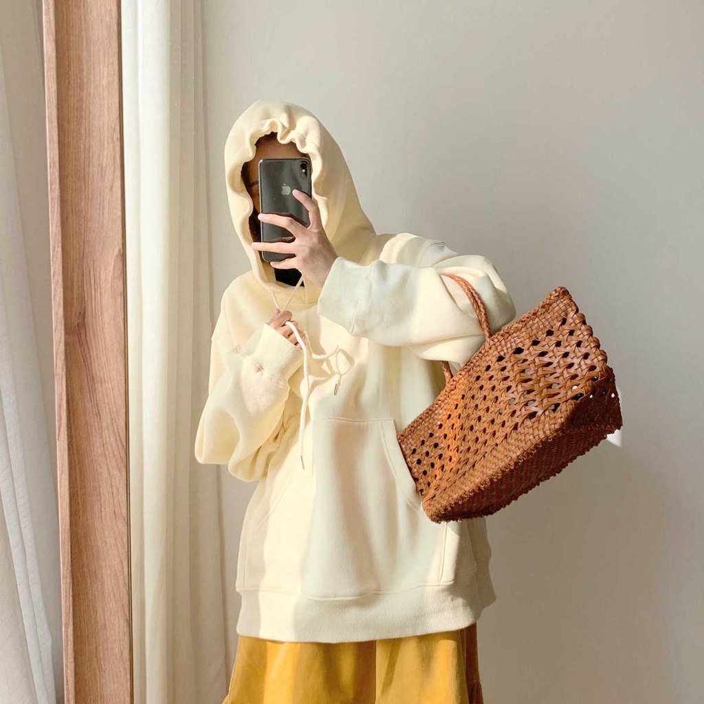 Áo hoodie mỏng dáng rộng phong cách Hàn Quốc thời trang xuân thu hàng mới
