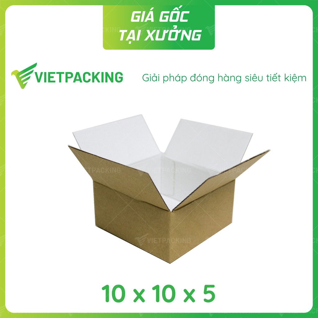 10x10x5 - 50 hộp carton nhỏ giấy cứng đẹp V027