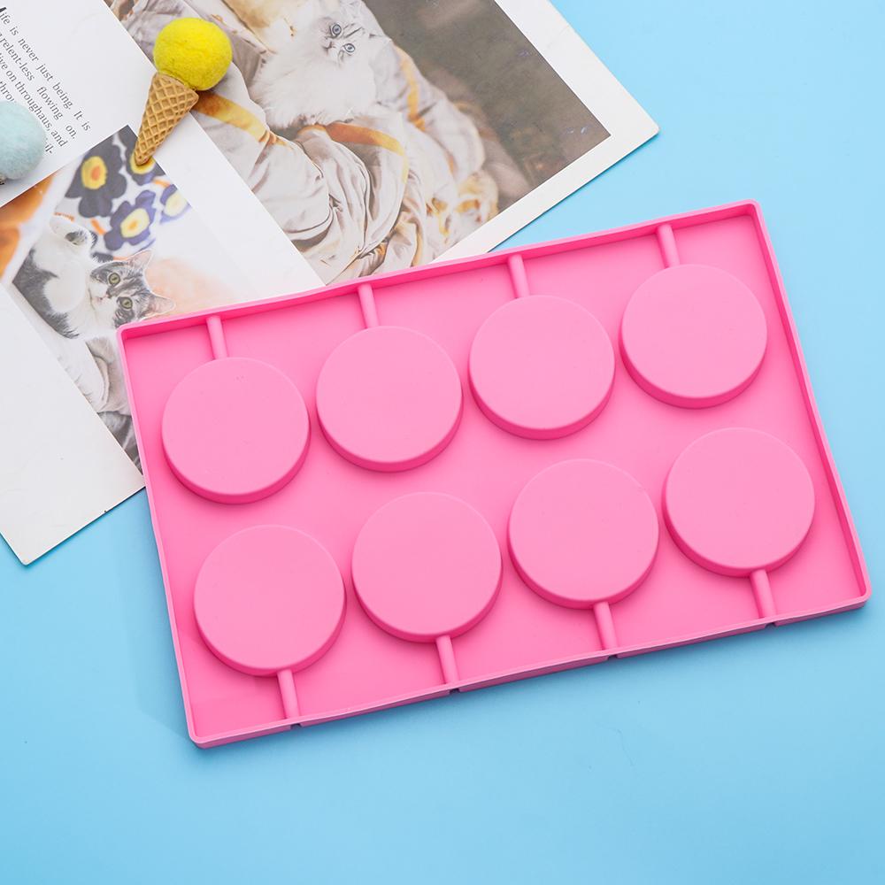 BORAG Khuôn Silicone 8 Lỗ Làm Kẹo Mút