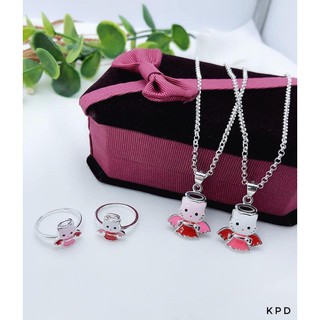 Combo dây mặt và nhẫn mèo cho bé C07240