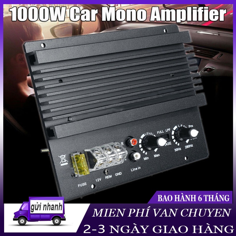 Amply khuếch đại âm thanh siêu trầm trên oto - 1000W