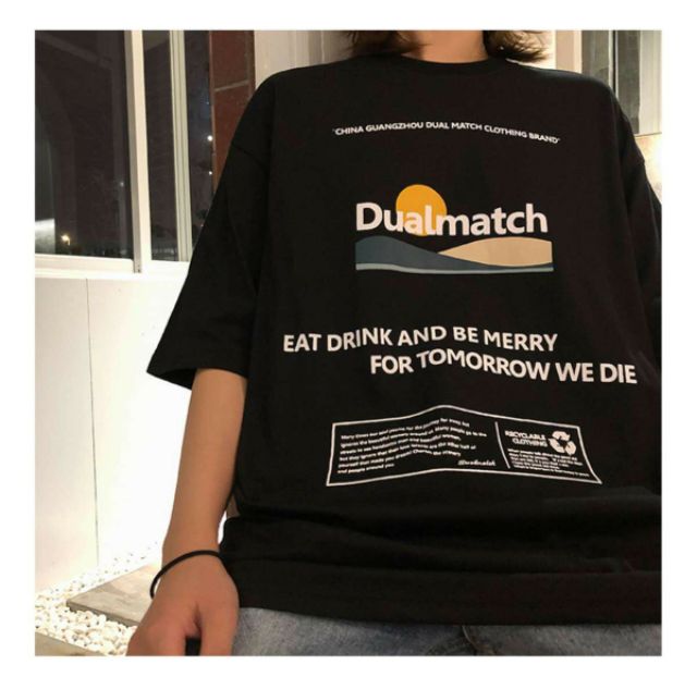 Áo thun tay lỡ Unisex dạng cặp Dualmatch