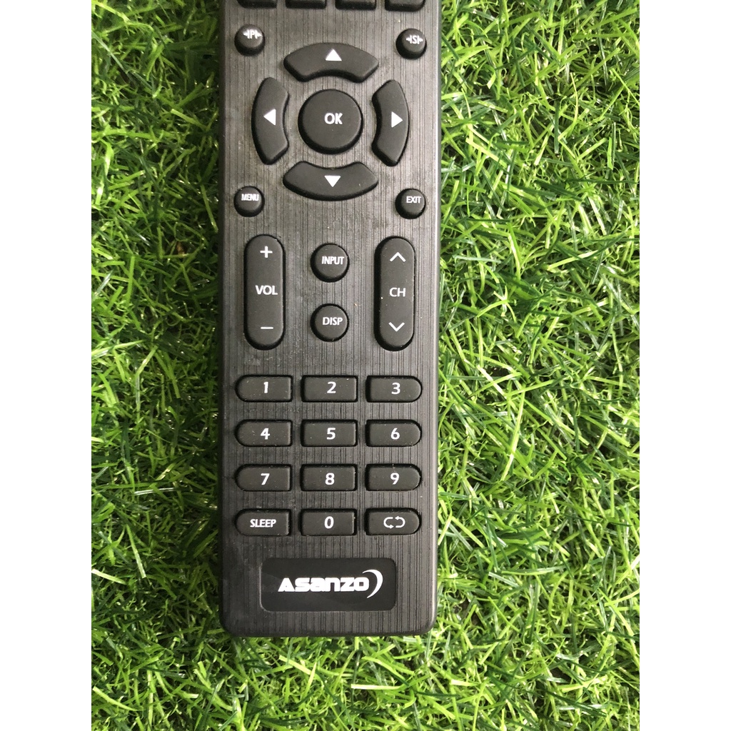 Điều khiển tivi Asanzo loại nhỏ mặt đen sử dụng tốt cho mã khiển zin theo máy - tặng kèm pin - Remote Asanzo