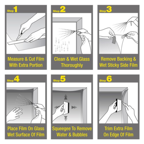 1 Cuộn Băng Keo Màu Đen Dán Cửa Sổ Xe Hơi Chống Trầy 50Cmx100Cm