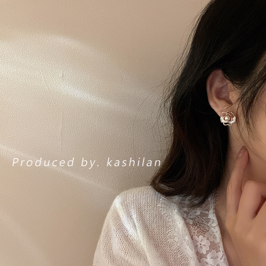 Khuyên Tai Hình Vỏ Sò Đính Đá Zircon Kiểu Pháp Thời Trang Cao Cấp Cho Nữ