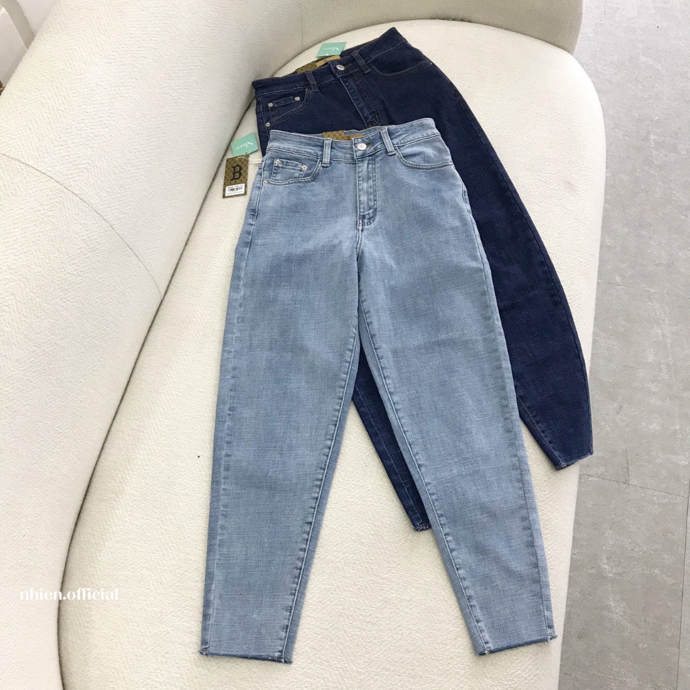 Quần jean nữ form baggy rách lai Nhienvintage_BQ7