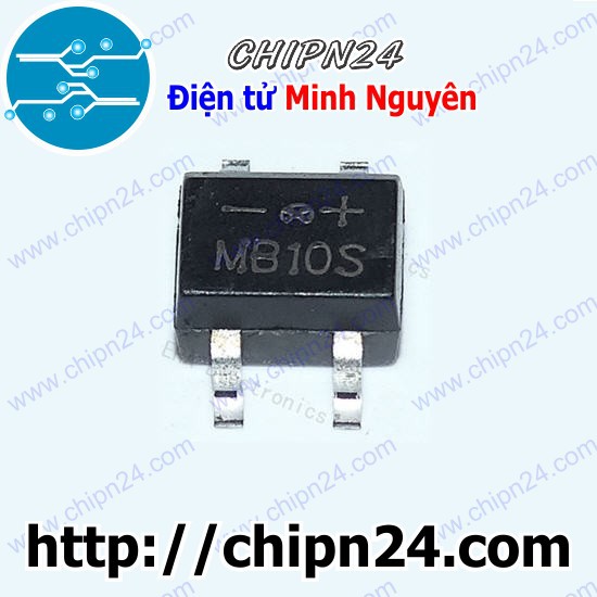 [7 CON] Cầu Diode MB10S 0.5A 1000V SOP-4 (SMD Dán)