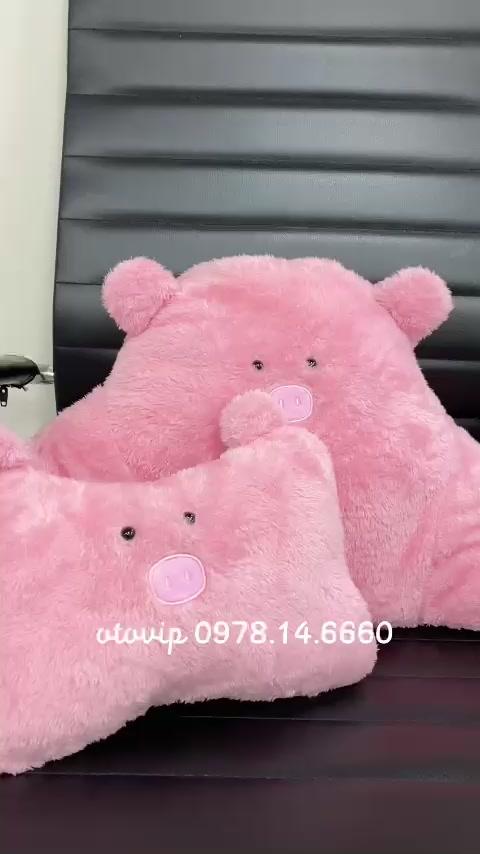 Bộ tựa cổ và lưng trên xe hơi hình thỏ xám có nơ dễ thương.Bộ gối tựa 2 món(ko bao gồm bọc dây an toàn) dùng cho ô tô. | BigBuy360 - bigbuy360.vn