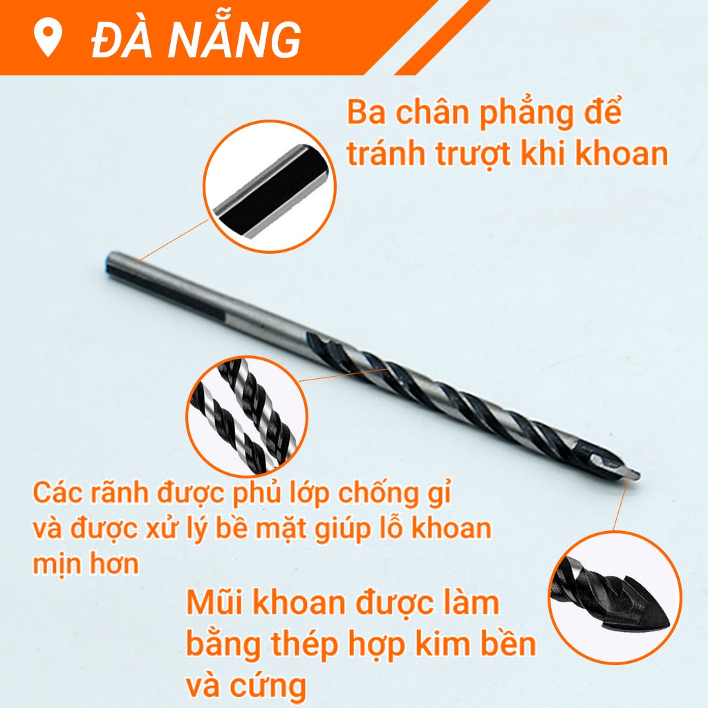 Mũi khoan đa lớp khoan kính, gạch men, sứ...- Lẻ