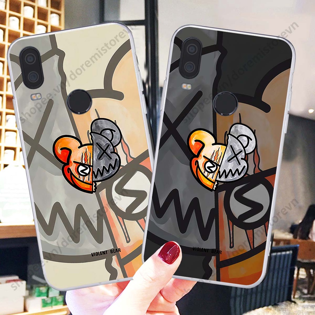 Ốp lưng Vsmart Active 1 / Active 1 Plus / Active 1+ hình kaws, kith, bear brick nổi 3D phong cách độc đáo